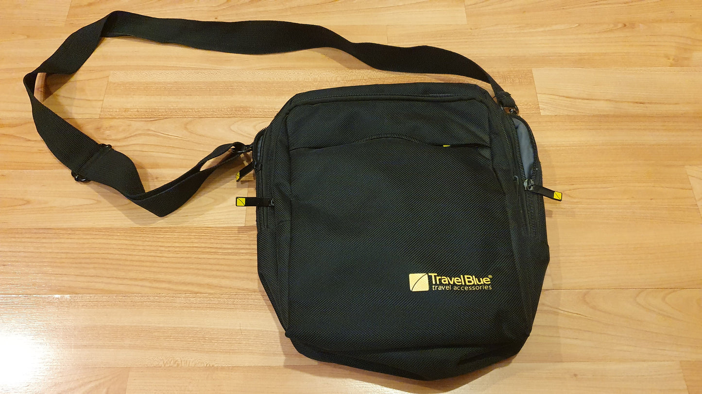 Travel Blue Black Crossbody Bag