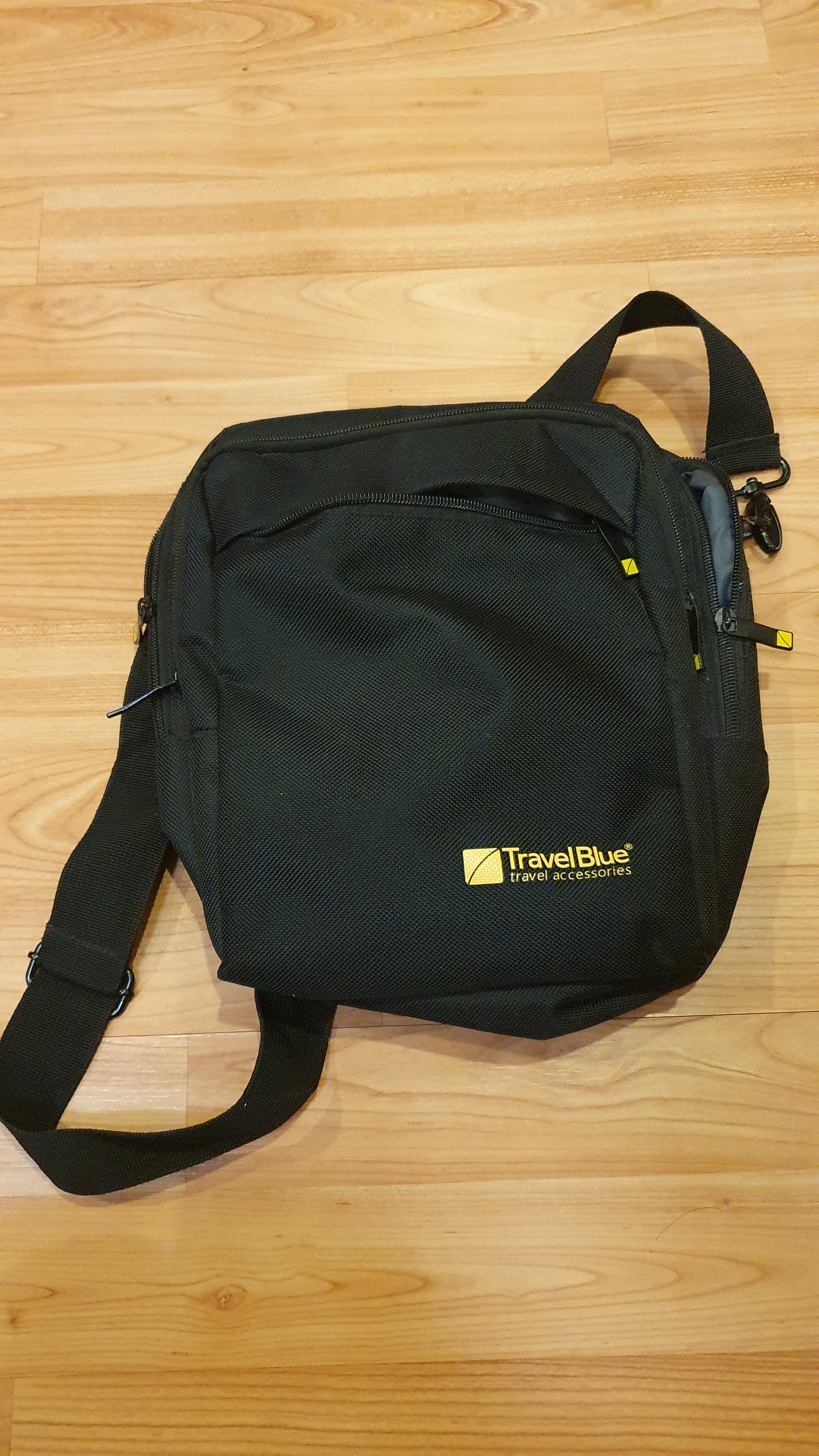 Travel Blue Black Crossbody Bag