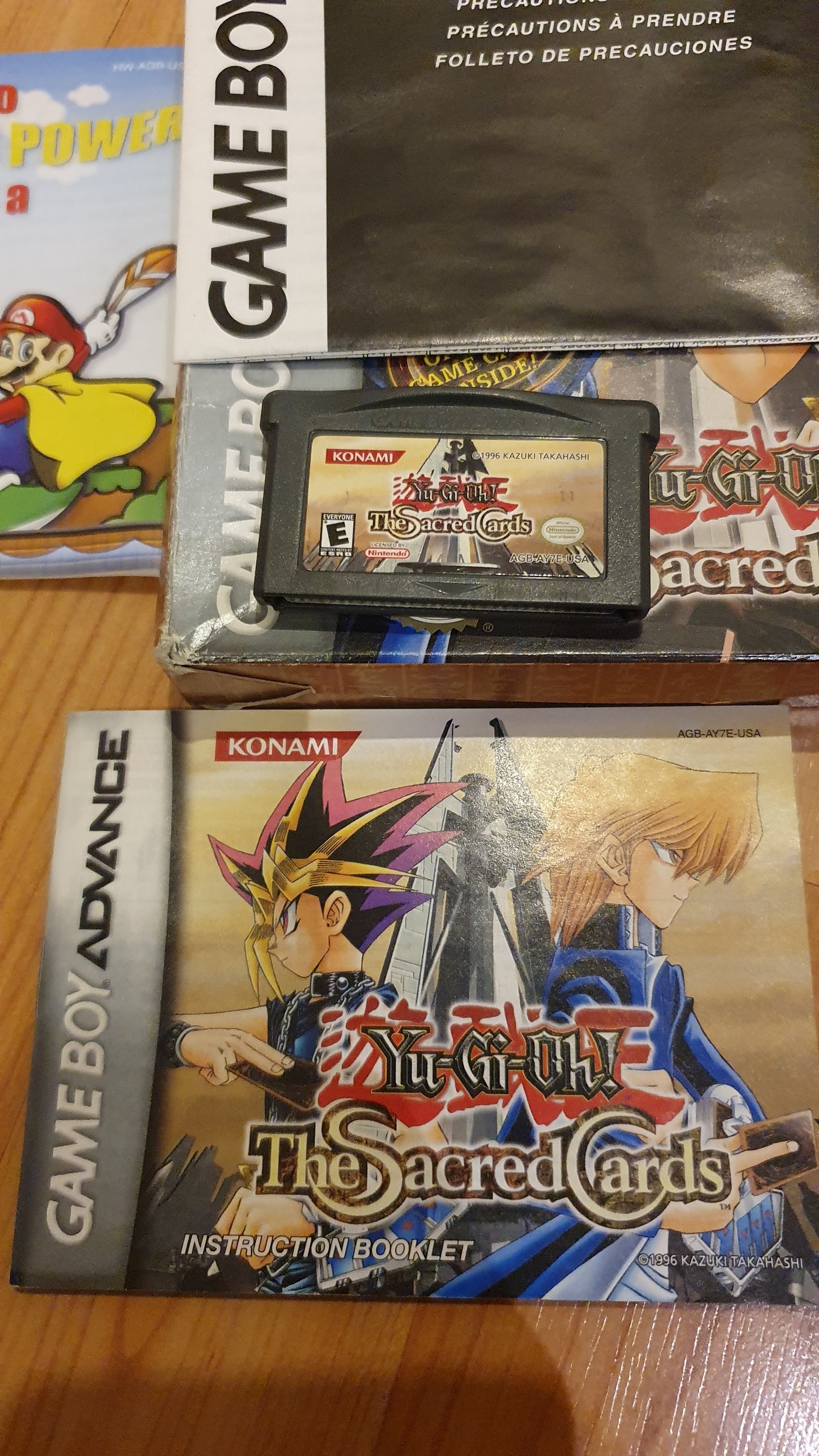 Lot of 5 original Gameboy games in excellent condition: 3 in a box, a Yugioh game in a box, 2 Danny Phantom games in a box, and 2 cartridges (1 Spiderman and Inspector Gadget) - Used.