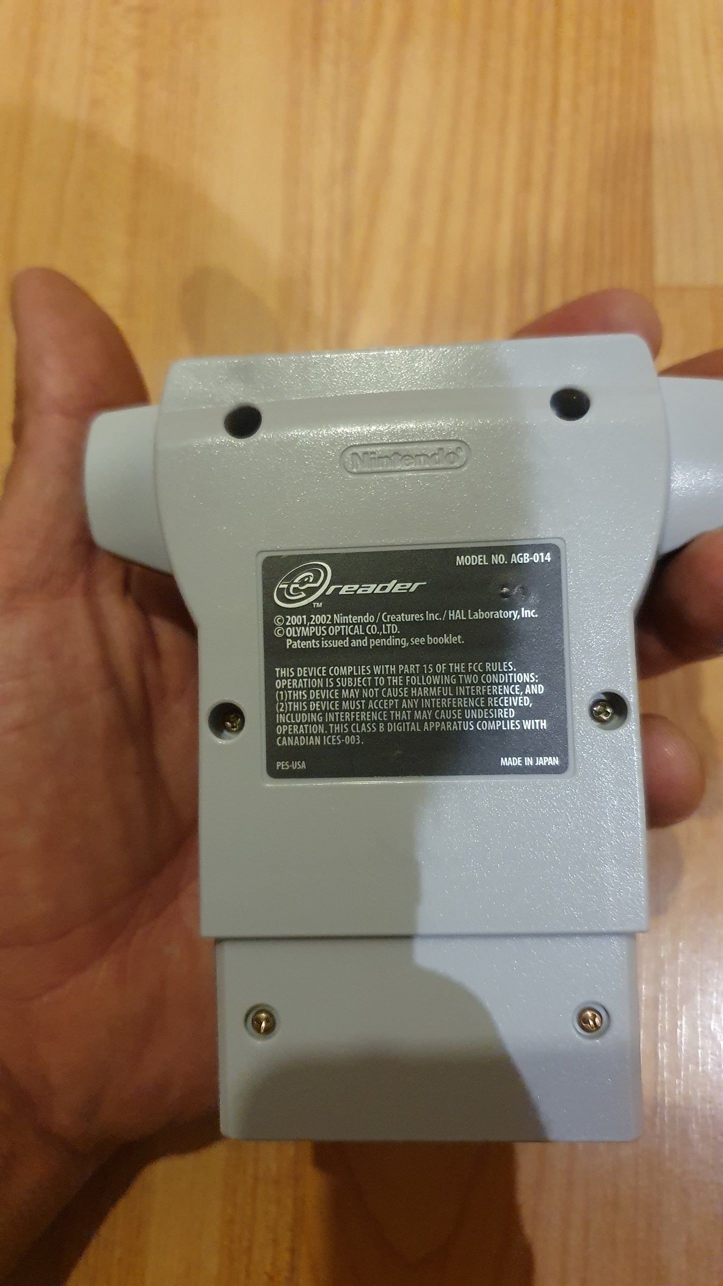 Nintendo e-Reader GBA Card Reader Accessory Black with case in excellent condition - Used
