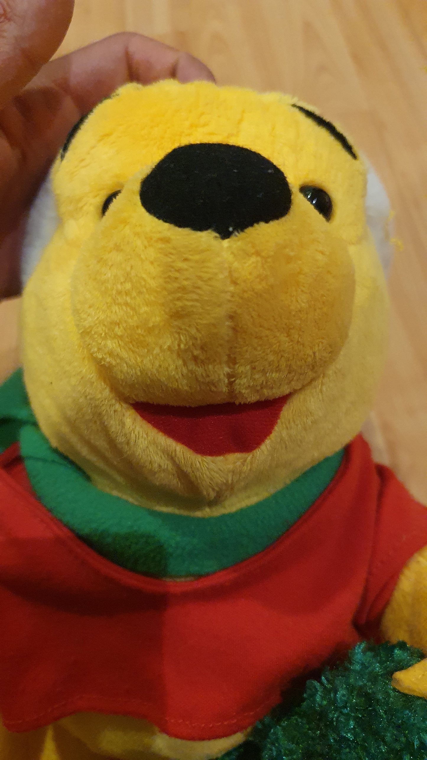 Original Disney Winnie the Pooh Christmas plush with movement and music. Never been used.