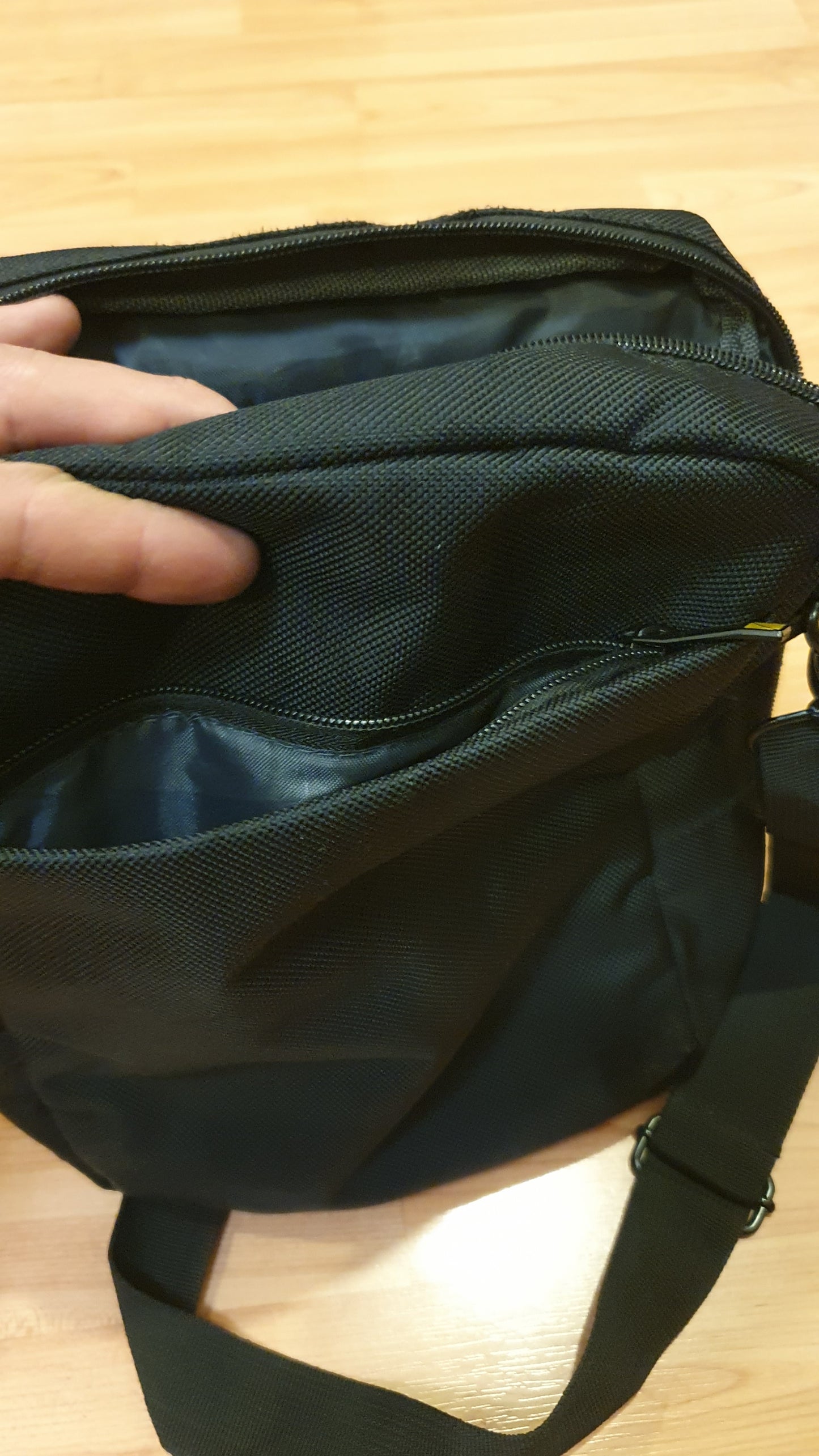 Travel Blue Black Crossbody Bag