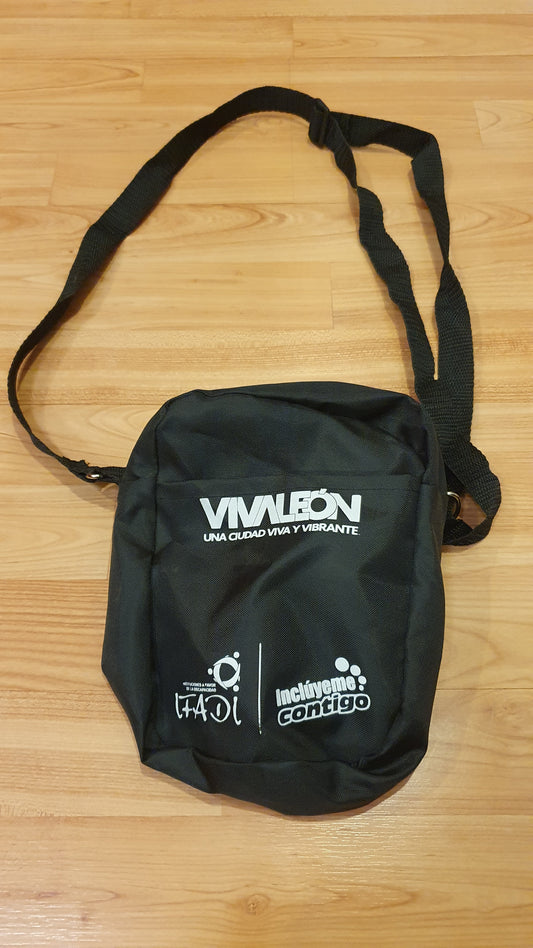 Black Promotional Crossbody Bag Promotional Item VIVA LEÓN Second Hand