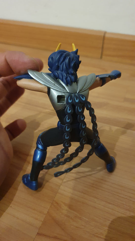Ikki Phoenix Knights of the Zodiac Action Figure does not have the stand to stop the figure. It is NOT articulated. Used.