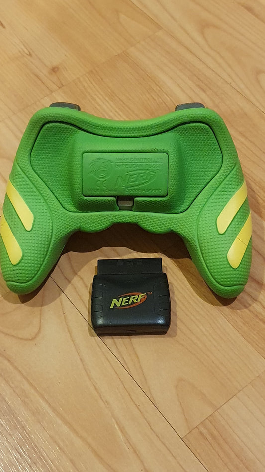 NERF / Pelican Green and Blue Wireless Video Game Controller - Used