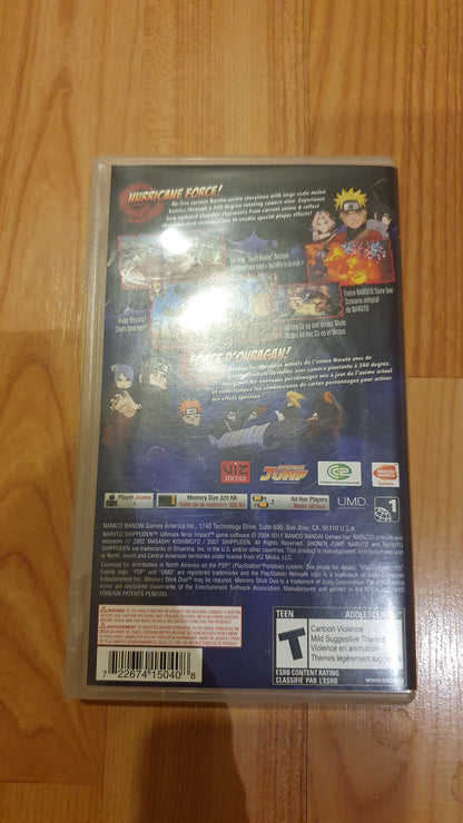 Naruto Shippuden Ultimate Ninja Impact Bandai Namco PSP Video Game - Used