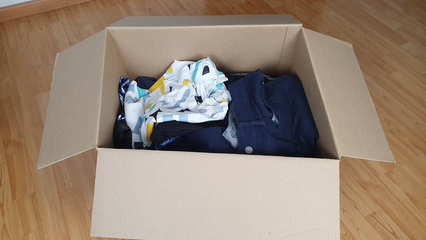 Bales of premium clothing