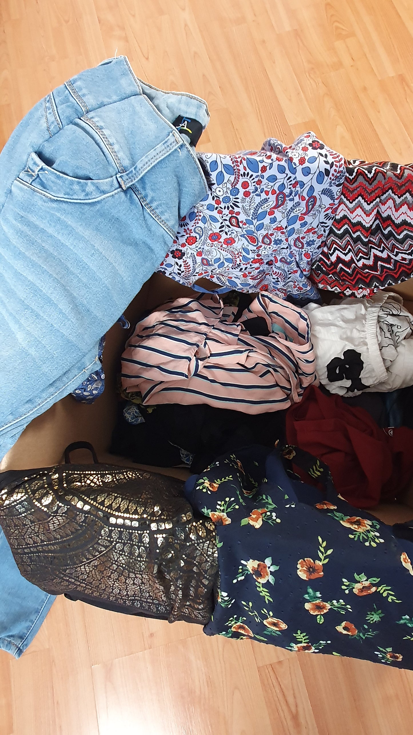 Bales of premium clothing